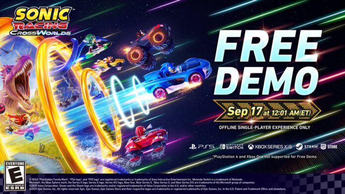 Sonic Racing: CrossWorlds Demo Coming Sept 17 for PS5 Sonic Racing: CrossWorlds Demo Coming Sept 17 for PS5