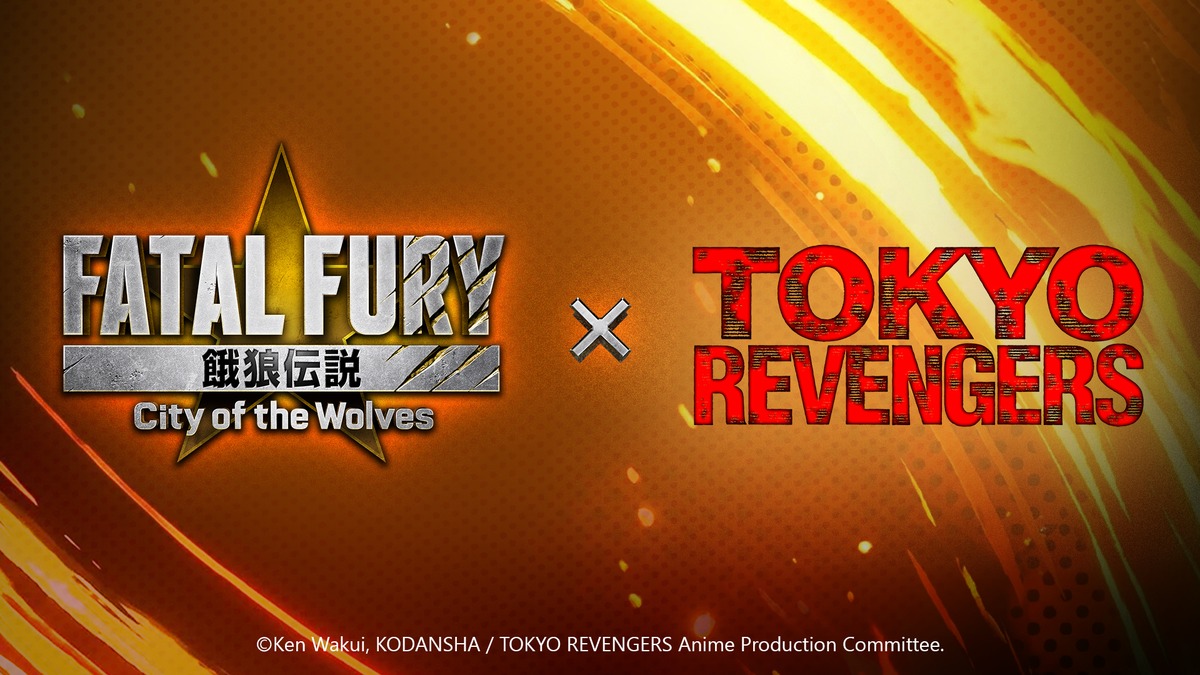 Mikey e Draken em FATAL FURY: City of the Wolves na colaboração com Tokyo Revengers