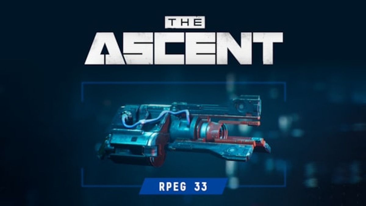 Official promotional artwork for The Ascent showing the game's cyberpunk action-shooter RPG setting